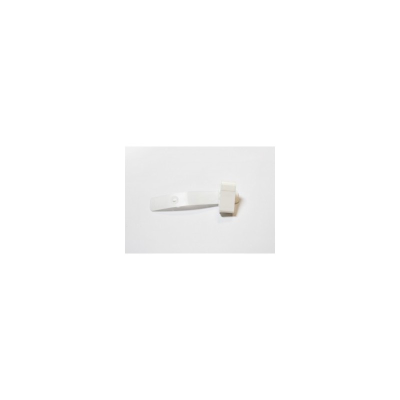 Portagafete plástico tipo broche blanco (caiman)