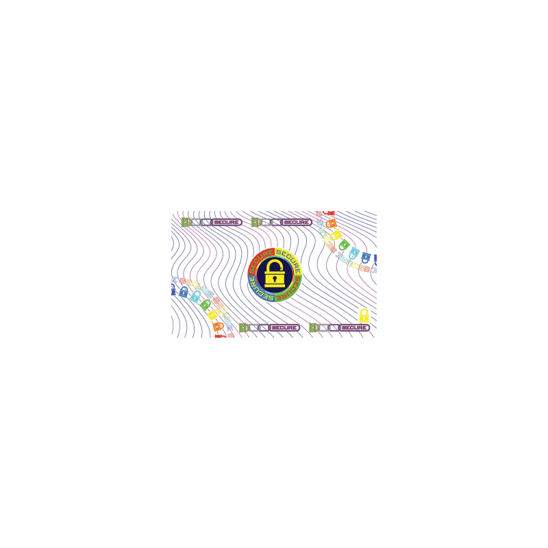 Laminado DuraGard, Optiselect, 1.0 mil, "Secure Locks", Registrado, tarjeta completa 508982-003