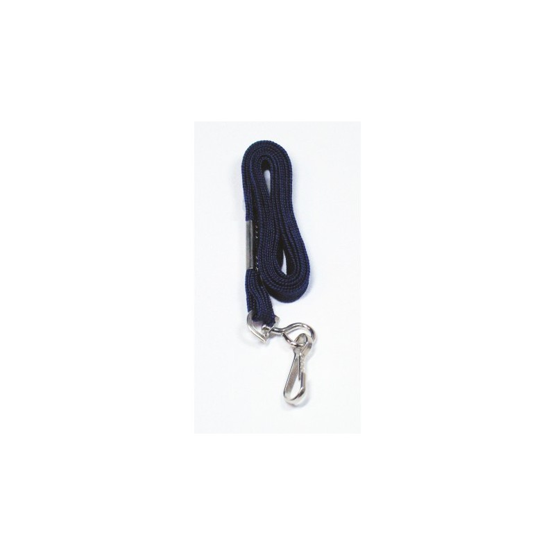 Cordón azul marino con gancho metálico para gafete